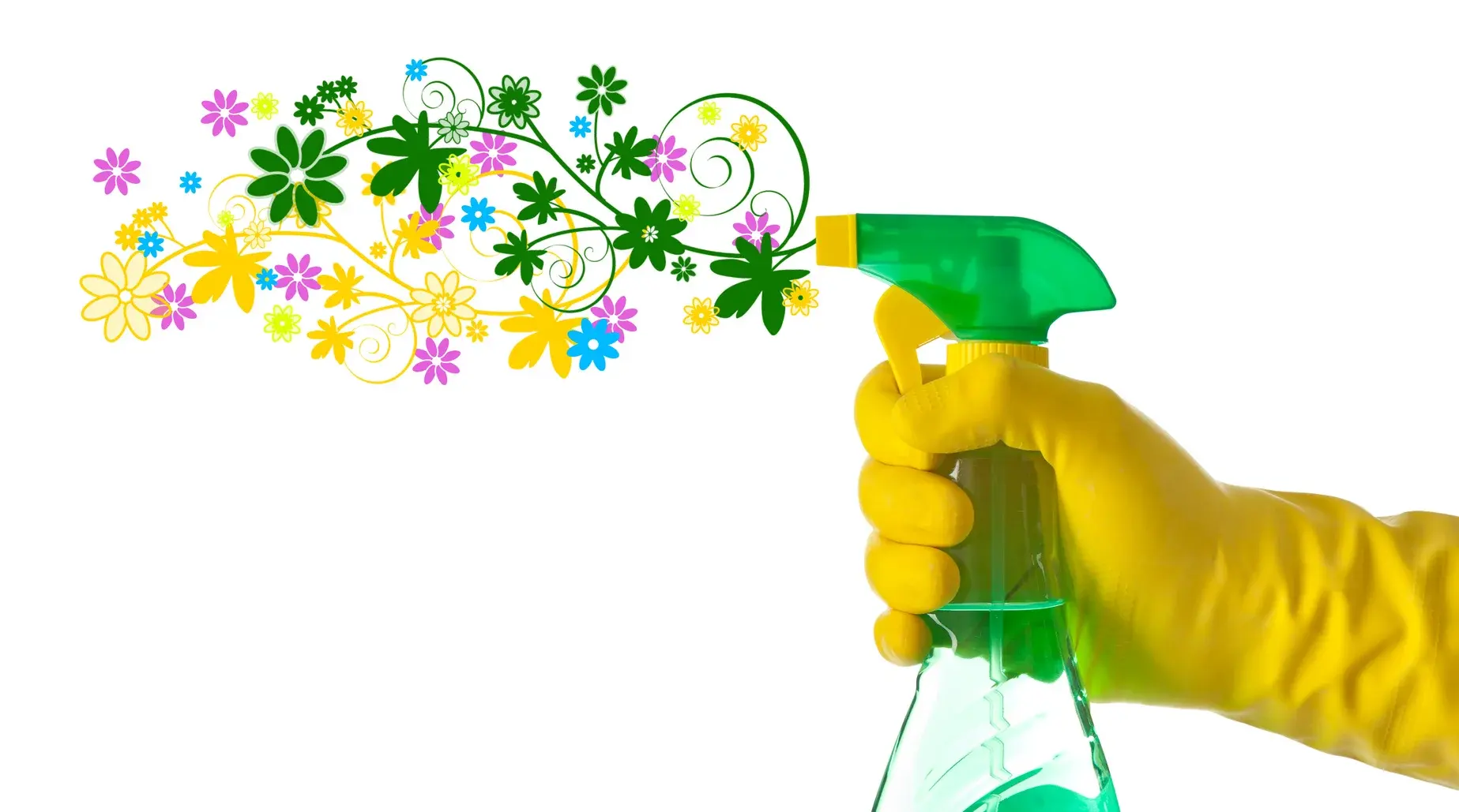 Spring Cleaning with weed leaf graphic